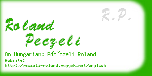 roland peczeli business card